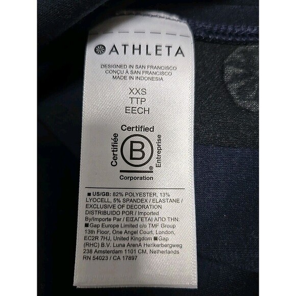 ATHLETA Allure 1/4 Zip Long Sleeve Dress Navy Blue Pockets Women’s Size XXS - Picture 8 of 11